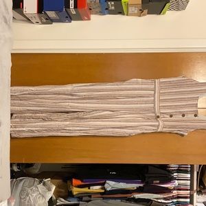 Woven Striped Jumpsuit XL